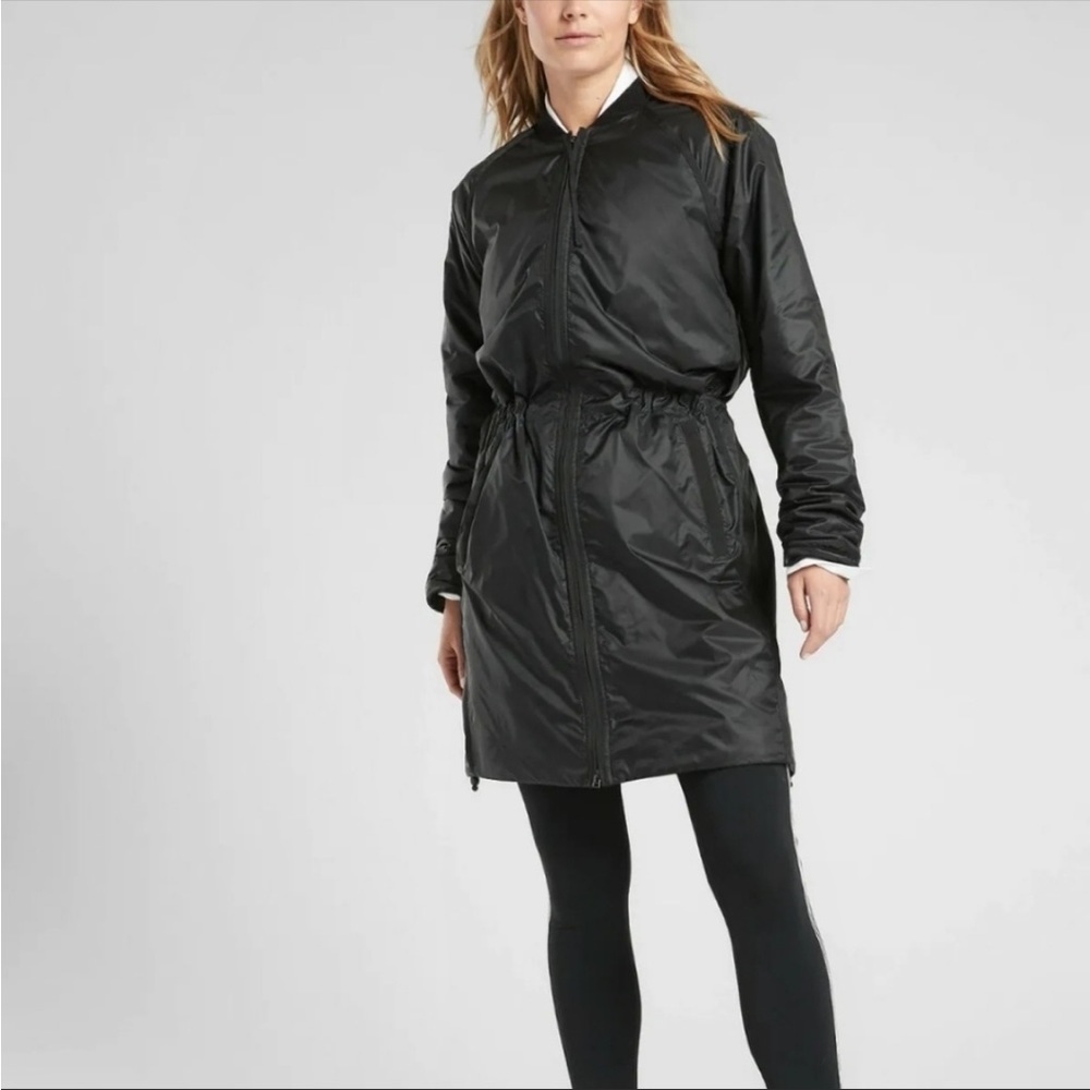 Athleta Women Summit Insulated Primaloft Parka Packable Coat Black Size XS